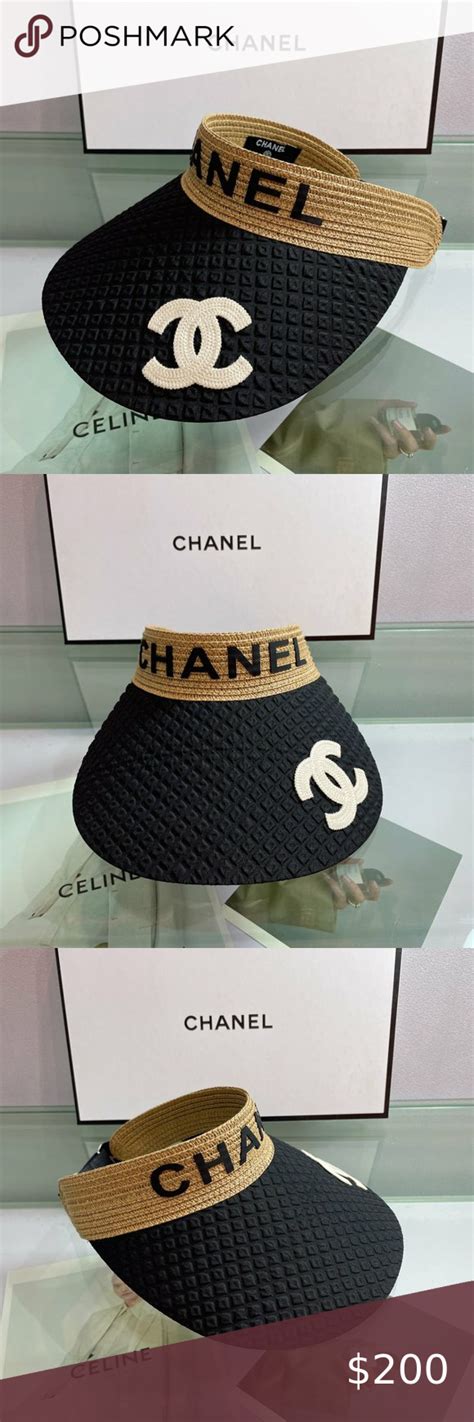 chanel hat vintage sun hat|sun visor hat for sale.